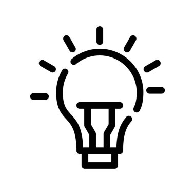 Fikir ince çizgi vektör simgesi