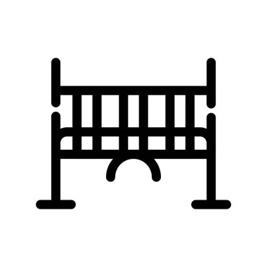 çit düz simgesi, vektör illüstrasyonu