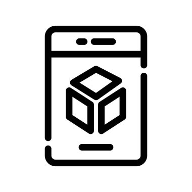 akıllı telefon vektör çizgisi simgesi