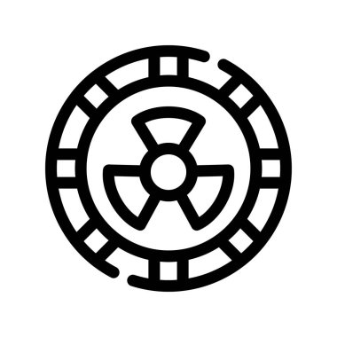 Siyah arkaplanı olan bir tekerleğin vektör çizimi