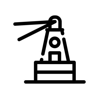 Bir benzin istasyonu simgesinin vektör illüstrasyonu