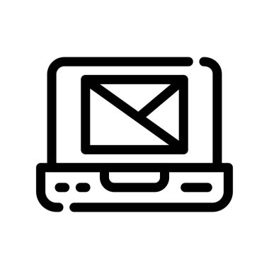 e-posta vektörü ince satır simgesi