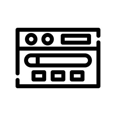 sunucu satırı vektör simgesi