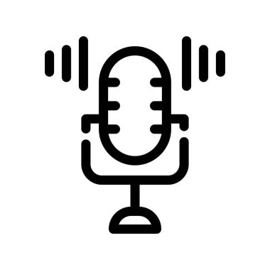 Podcast simge vektör çizim