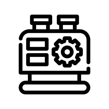 makine onarım çizgisi vektör çizimi