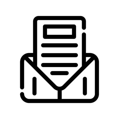 Posta simgesini vektör web ve mobil uygulaması tasarımı, posta logo kavramı için izole üzerinde beyaz arka plan