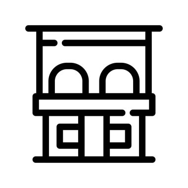 sütun vektörü ince çizgi simgesi