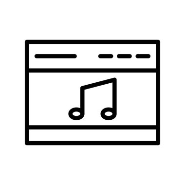 müzik çalar ikon vektör illüstrasyonu