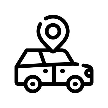 taksi simgesi vektör illüstrasyonu