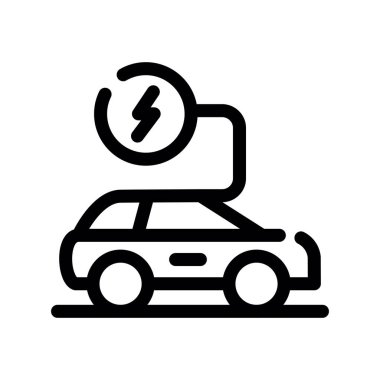 Bir araba simgesinin vektör illüstrasyonu