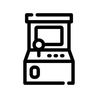 fırın vektörü ince çizgi simgesi