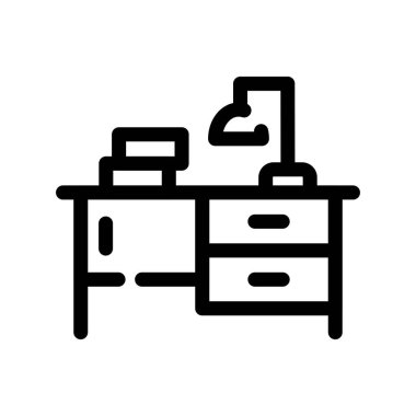 Kağıt simge vektörü olan bir yazıcı. izole çizgi gösterimi