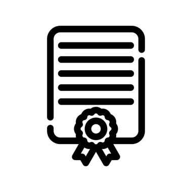 Sertifika ikonu vektör illüstrasyonu