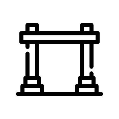 Web ve mobil uygulaması tasarımı, bariyer logo kavramı için beyaz arka plan üzerinde izole bariyer simge vektör