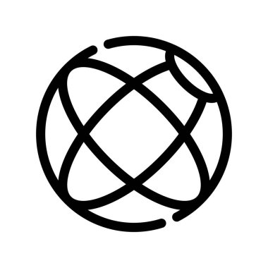 Siyah top simgesinin vektör illüstrasyonu