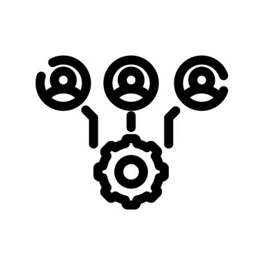 Organizasyon simgesi vektör çizimi tasarımı