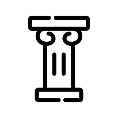 Sütun simgesi. Anahat sütun vektör simgesi beyaz arka plan üzerinde izole web tasarımı için