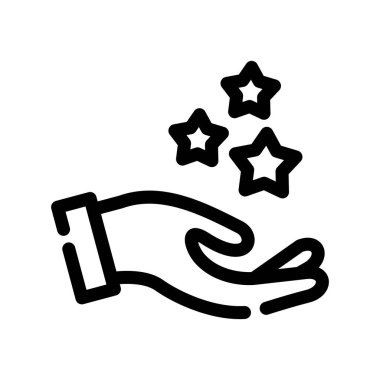 Yıldız vektör simgesiyle el