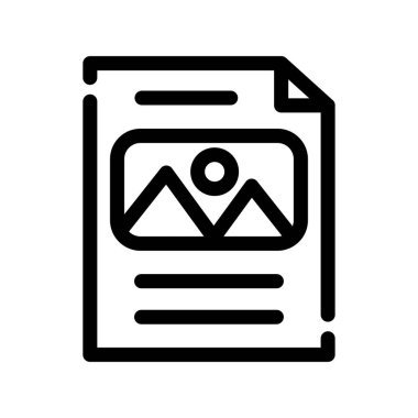 gazete vektörü ince çizgi simgesi