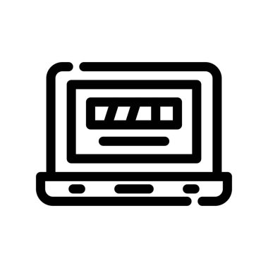 Dizüstü bilgisayar simgesi vektör çizimi