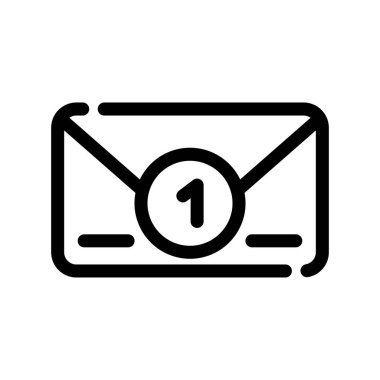 zarf e- posta ileti simgesi, basit vektör illüstrasyonu