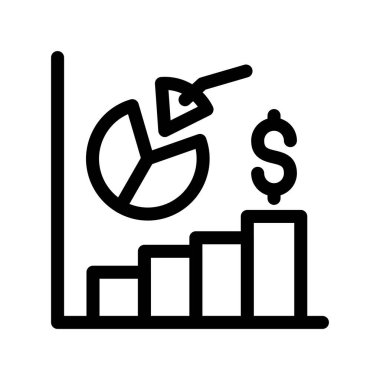 iş grafiği simgesi, vektör illüstrasyonu