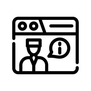 çevrimiçi dükkan ince çizgi vektör simgesi