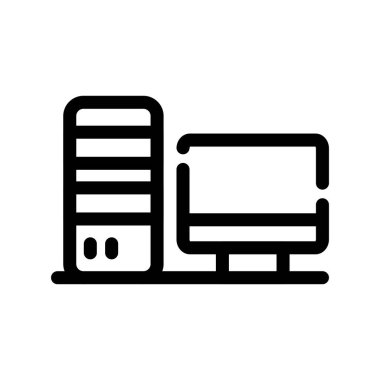 sunucu vektörü düz simgesi