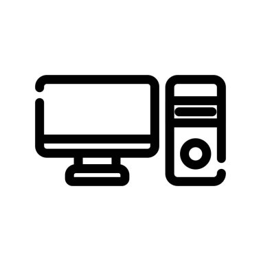 bilgisayar izleme simgesi, vektör illüstrasyonu