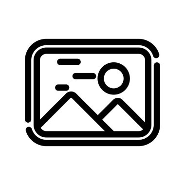 fotoğraf makinesi ince çizgi vektör simgesi