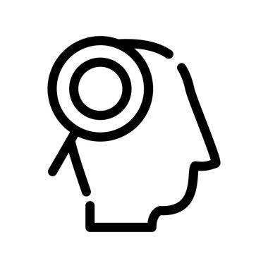 İnsan beyni ikon vektör illüstrasyonu