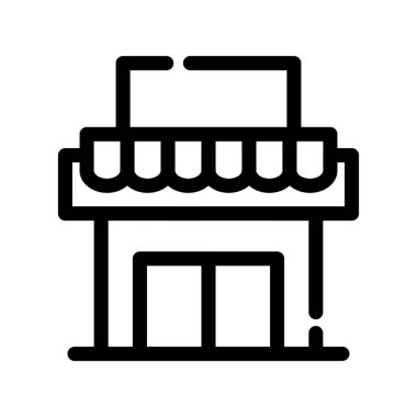 dükkan simgesi vektör illüstrasyonu