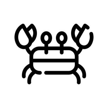Yengeç simgesi vektör illüstrasyonu