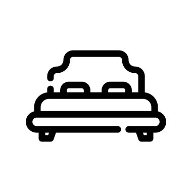 araba vektörü ince çizgi simgesi