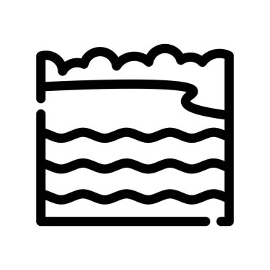 yüzme havuzu ikonu vektör çizimi çizimi