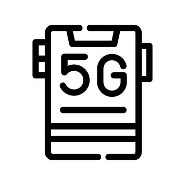 5 G teknolojili vektör çizgisi tasarımı