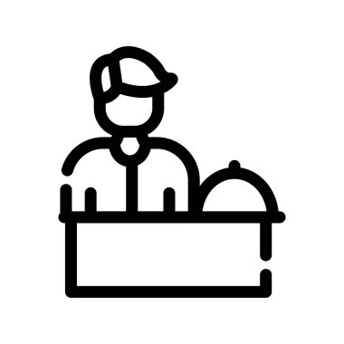 Şeffaf bir arka planda otel vektör çizimi. Birinci kalite semboller. Konsept ve grafik tasarım için ince çizgi simgesi.