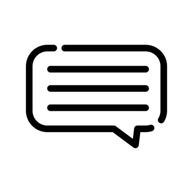 kabarcık sohbet simgesi. Beyaz arkaplanda izole edilmiş web tasarımı için konuşma vektörü simgesi