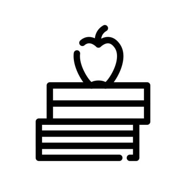 Şeffaf bir arkaplan üzerinde okul vektör illüstrasyonu. Birinci kalite semboller. Konsept ve grafik tasarım için ince çizgi simgesi.