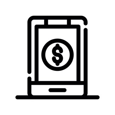 Şeffaf bir arkaplanda dolar vektör çizimi. Birinci kalite semboller. Konsept ve grafik tasarım için ince çizgi simgesi.