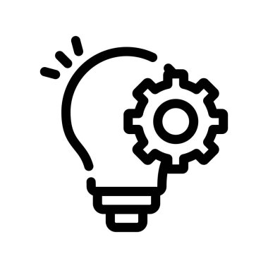 fikir vektörü ince çizgi simgesi