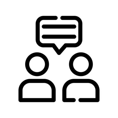 sohbet vektörü ince çizgi simgesi