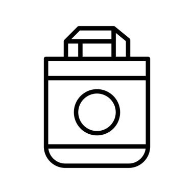 fotoğraf makinesi ikon vektörü. İnce çizgi işareti. izole edilmiş sınır sembolü çizimi