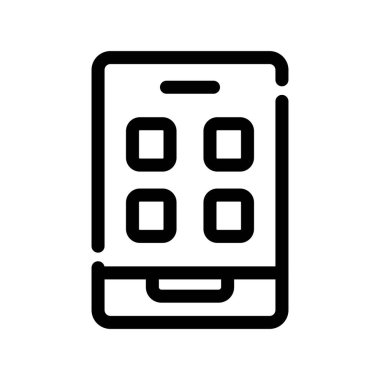 cep telefonu simgesi. Beyaz arkaplanda izole edilmiş web tasarımı için telefon vektör simgesi