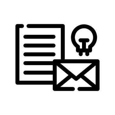 posta vektörü ince çizgi simgesi