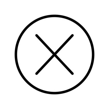 Çapraz simge. vektör illüstrasyonu