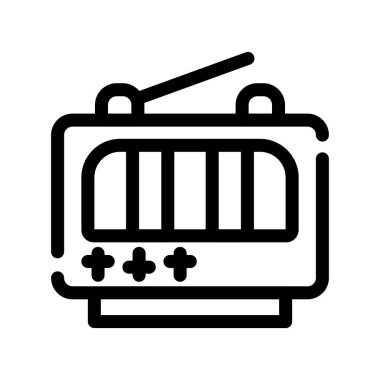 radyo ikonu ana hatları vektörü. radyo.