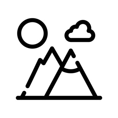 dağ ikonu vektörü. özet biçimi.