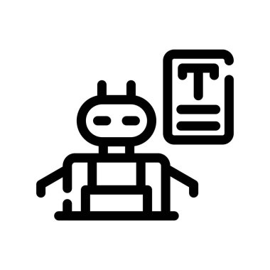 Robotlar çizgi vektör simgesi