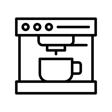 kahve makinesi ikon vektör illüstrasyon tasarımı